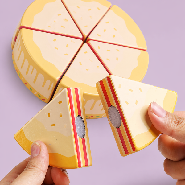 Wooden Pretend Play Fruit Cake Set
