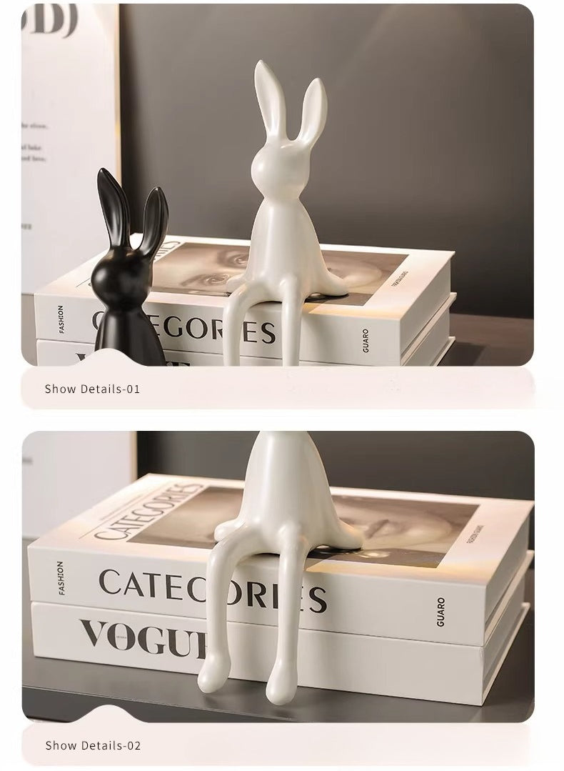 Long-Eared Sitting Rabbit Figurine