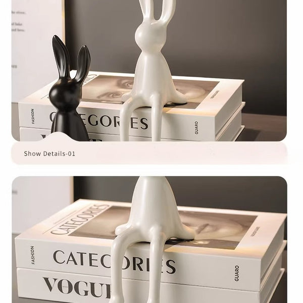 Long-Eared Sitting Rabbit Figurine
