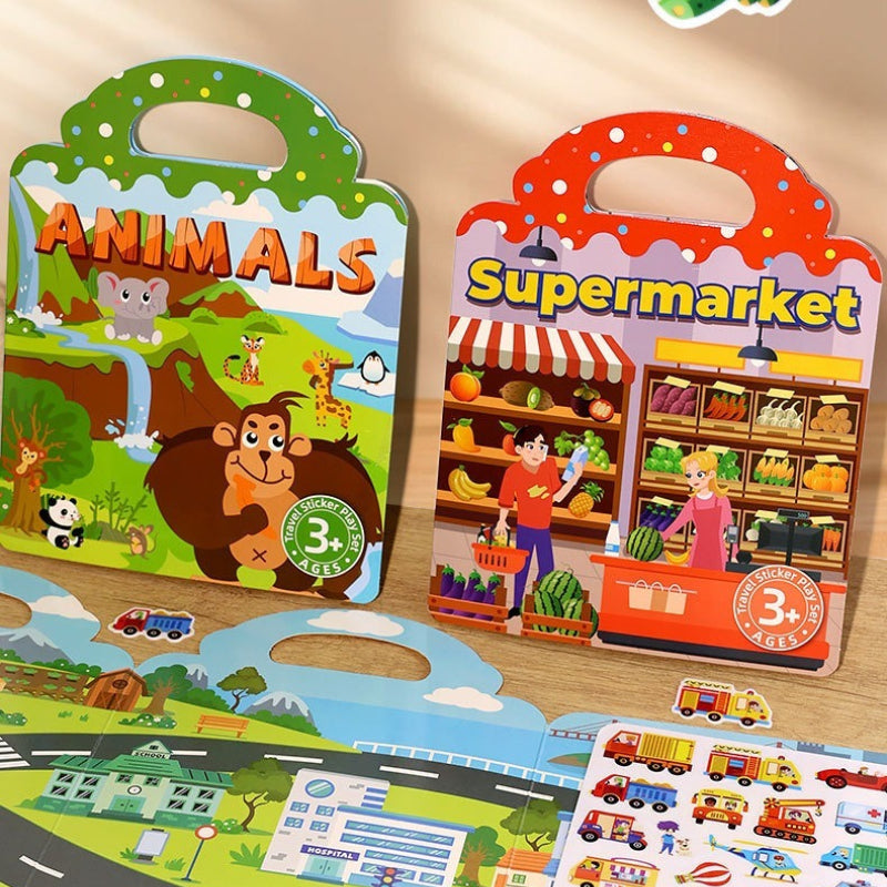 Reusable Travel Sticker Book Activity Kit