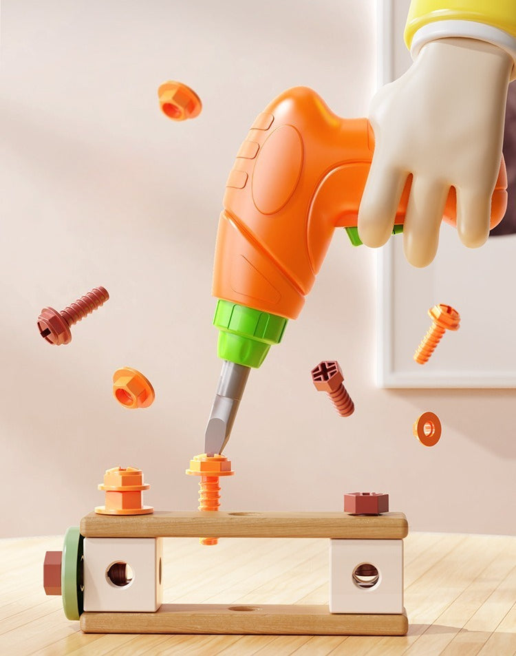 158-Piece Kids' Construction Tool Set with Electric Drill