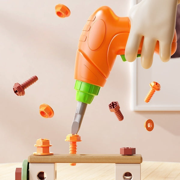 158-Piece Kids' Construction Tool Set with Electric Drill