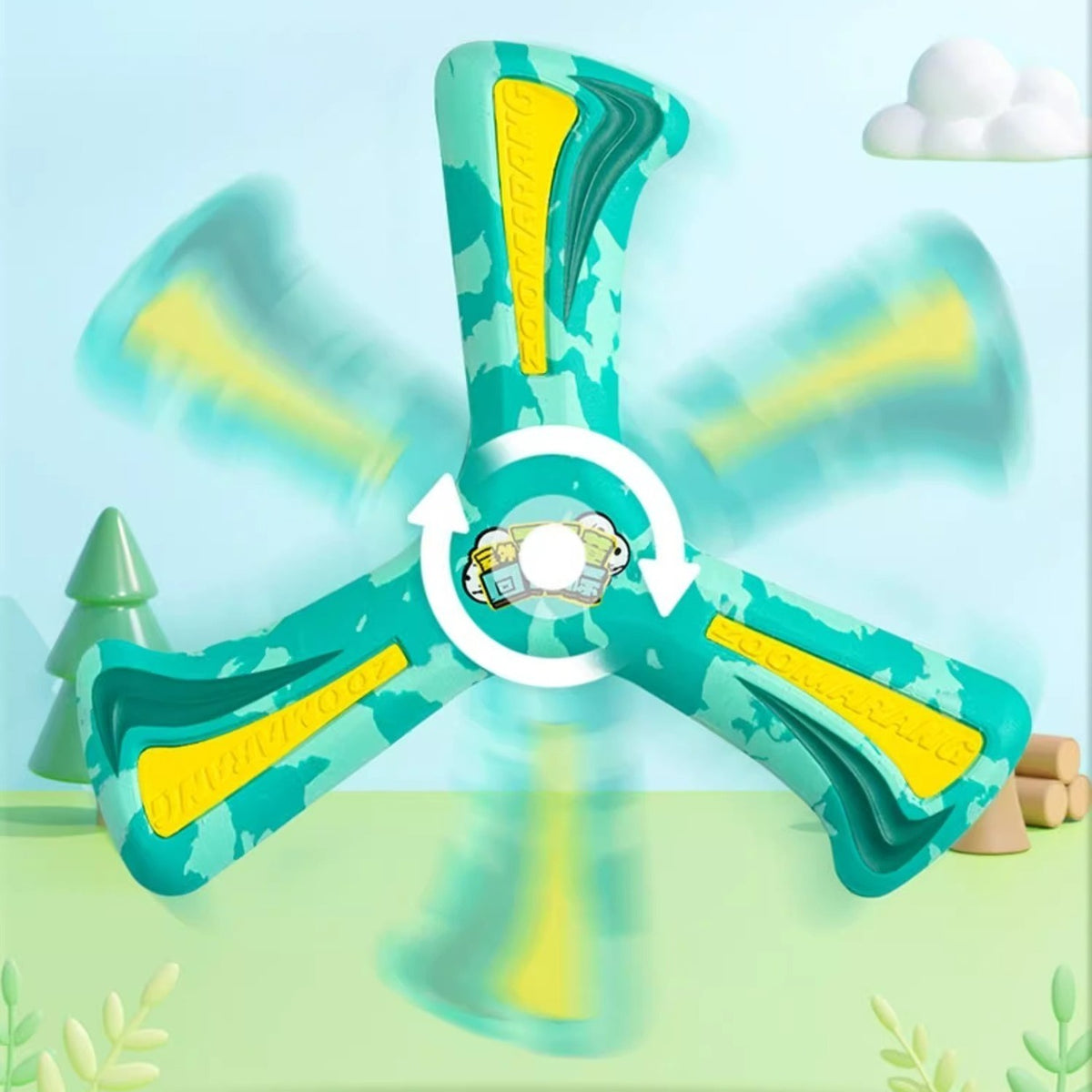 Soft EVA Three-Leaf Boomerang for Outdoor Play