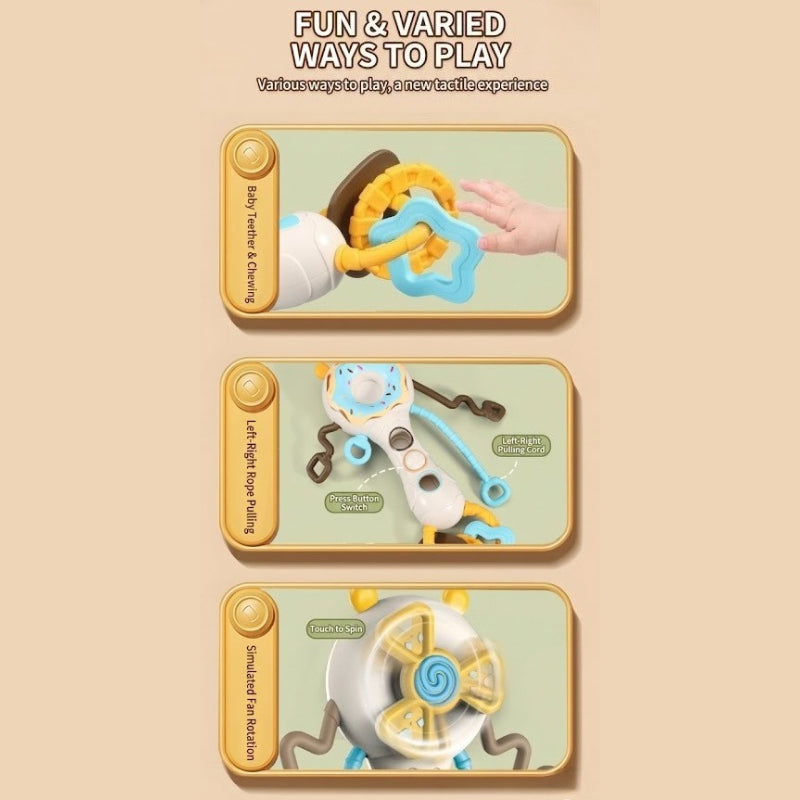 Donut Busy Shake Stick Interactive Baby Rattle & Teether