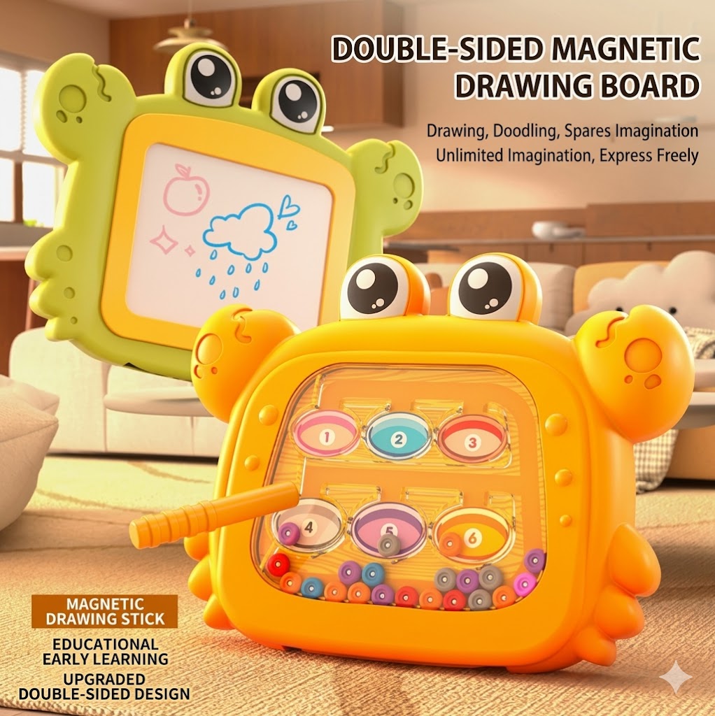 Dual-Sided Magnetic Bead Maze & Drawing Board