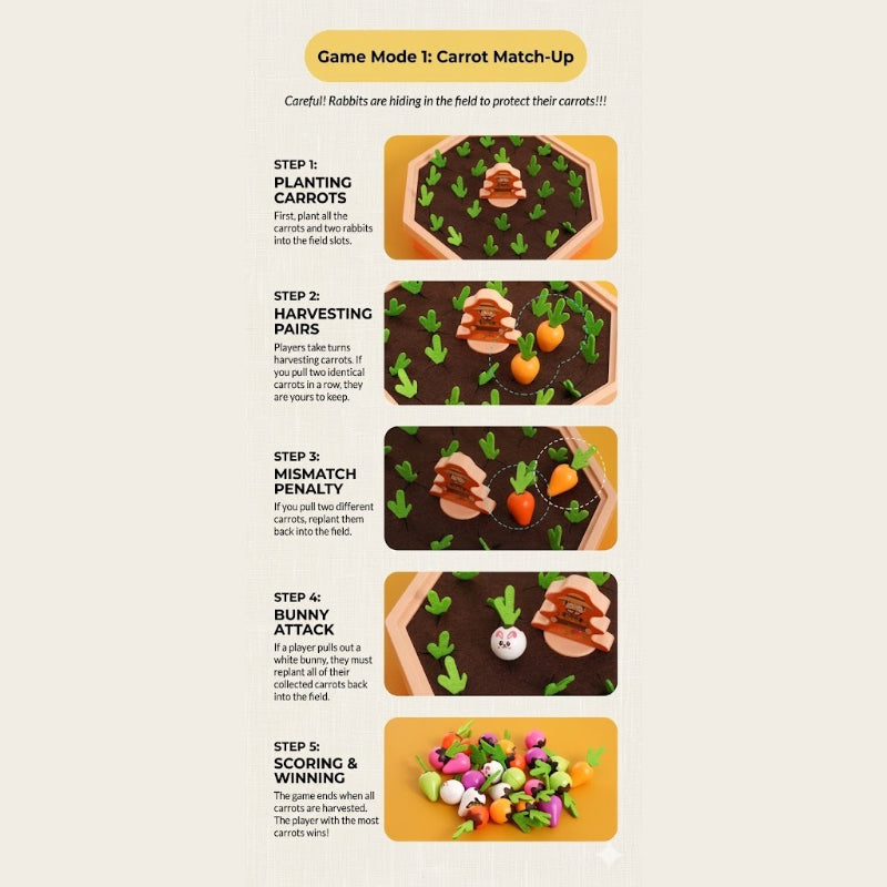 Pull Out Radish Memory & Coordination Game