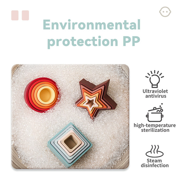 Soft Silicone Stacking & Nesting Toy Set