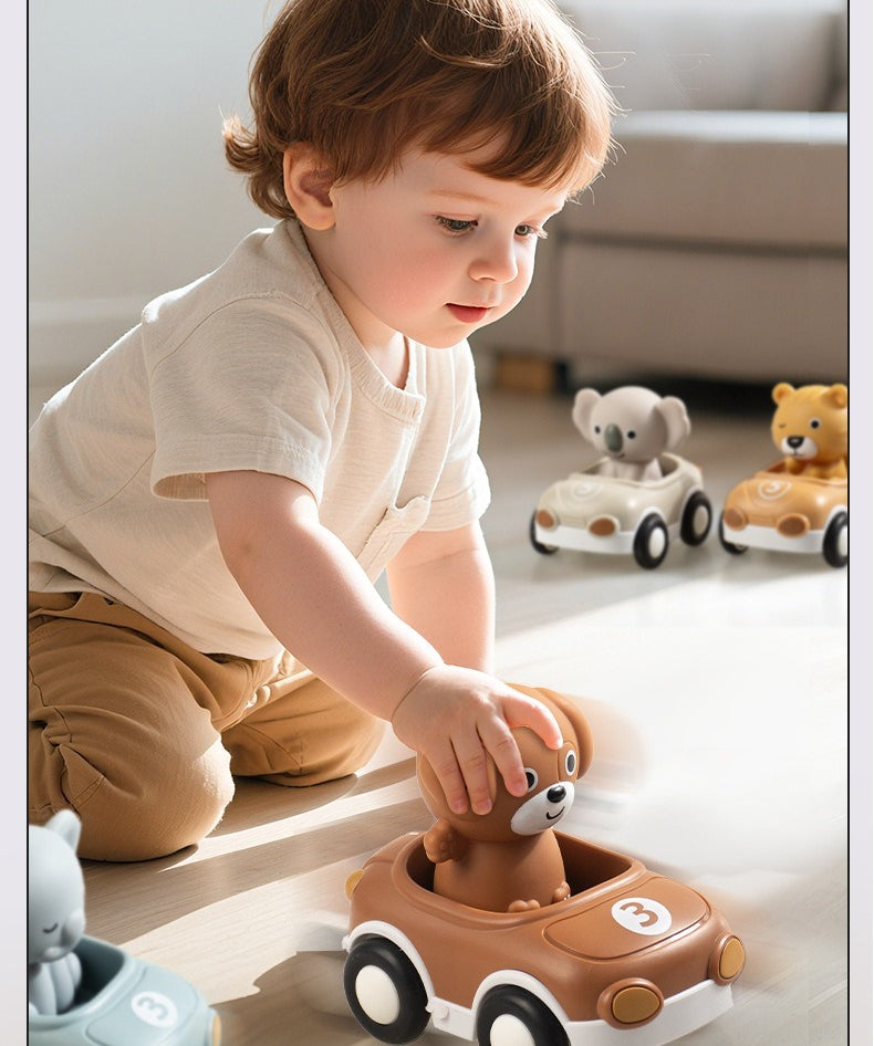 Animal Sliding Vehicles and Finger Puppet Set