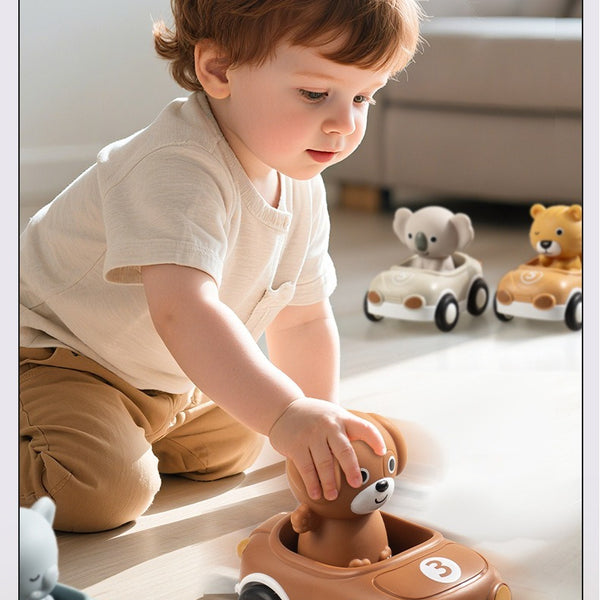 Animal Sliding Vehicles and Finger Puppet Set