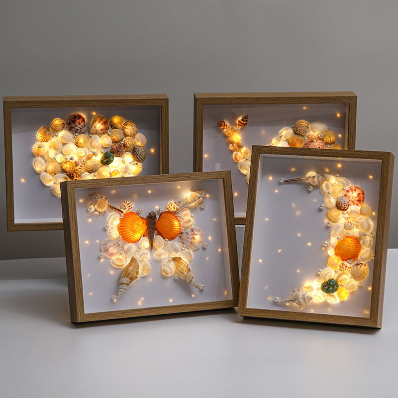DIY Shell Art Frame Night Light Kit