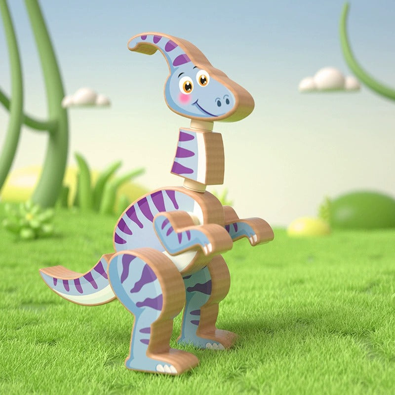 Wooden Dinosaur Assembly Puzzle