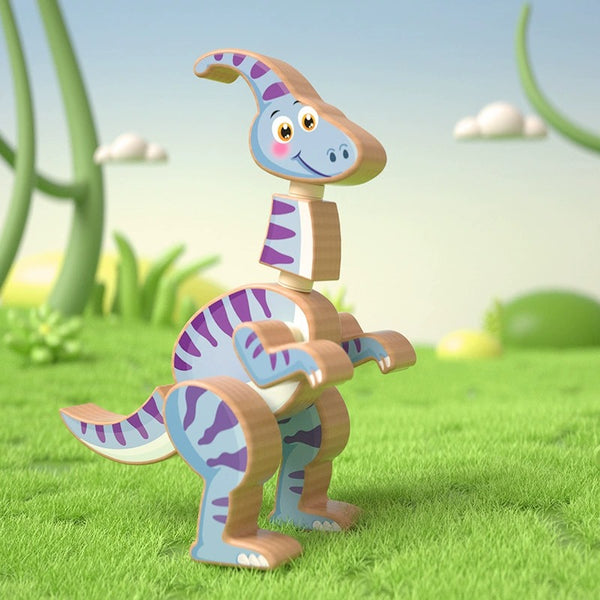 Wooden Dinosaur Assembly Puzzle