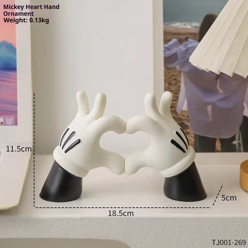 Mickey Mouse Heart Hands Desktop Ornament