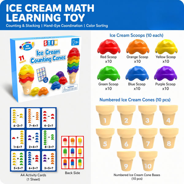 Ice Cream Stacking Cones - Early Learning Activity Set