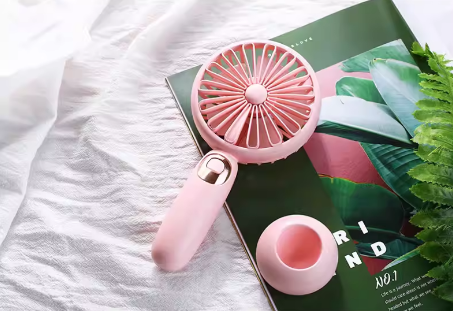 Portable Handheld Fan with Integrated Bluetooth Speaker