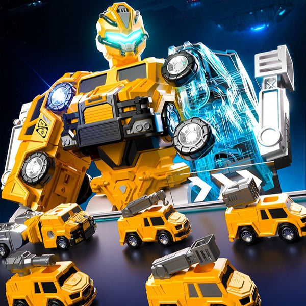 9-in-1 Magnetic Assembly Robot and Transforming Vehicles