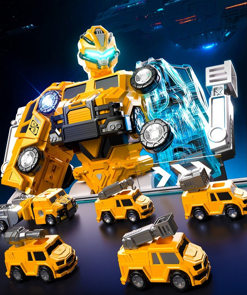 9-in-1 Magnetic Assembly Robot and Transforming Vehicles