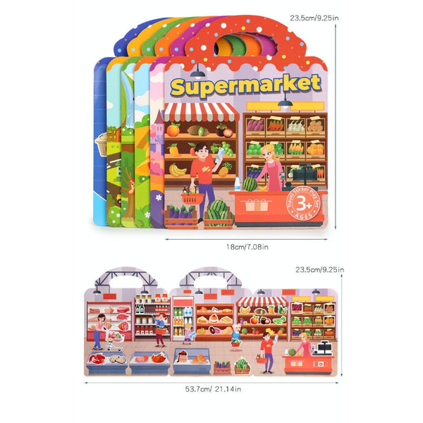 Reusable Travel Sticker Book Activity Kit