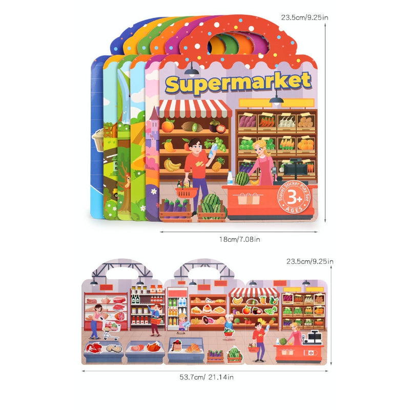 Reusable Travel Sticker Book Activity Kit