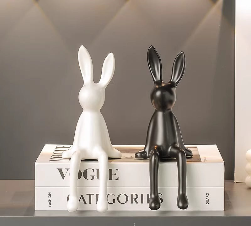 Long-Eared Sitting Rabbit Figurine