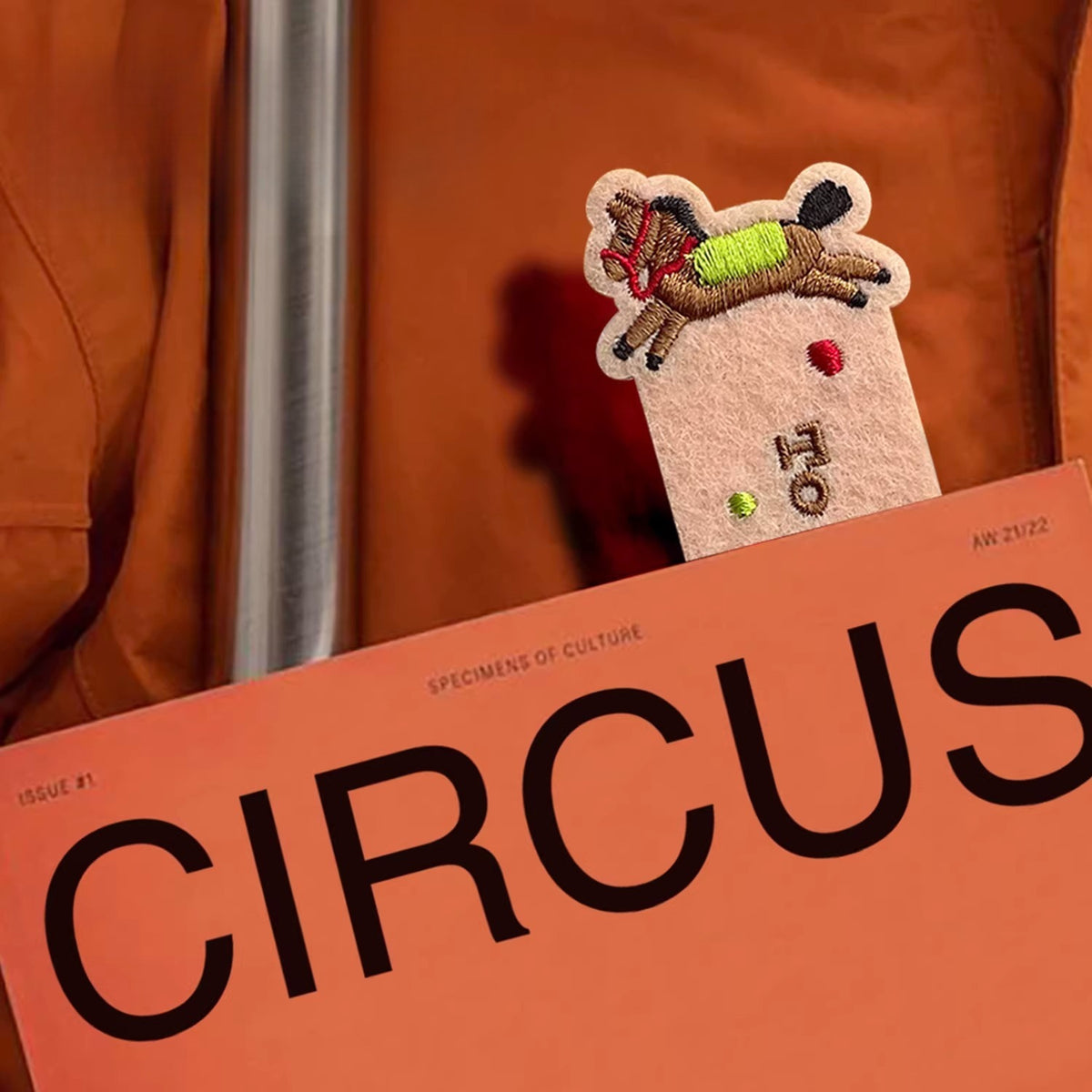 Circus Embroidered Felt Bookmark