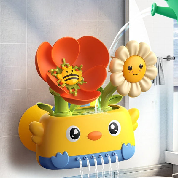 Rotating Chick Bath Toy with Suction Cups