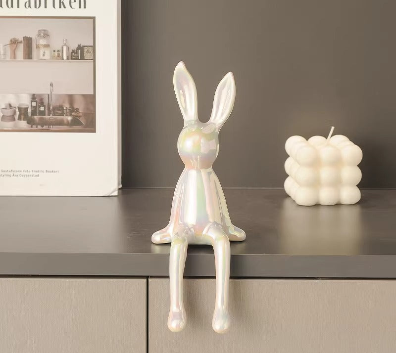 Long-Eared Sitting Rabbit Figurine
