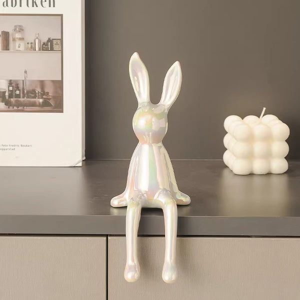 Long-Eared Sitting Rabbit Figurine