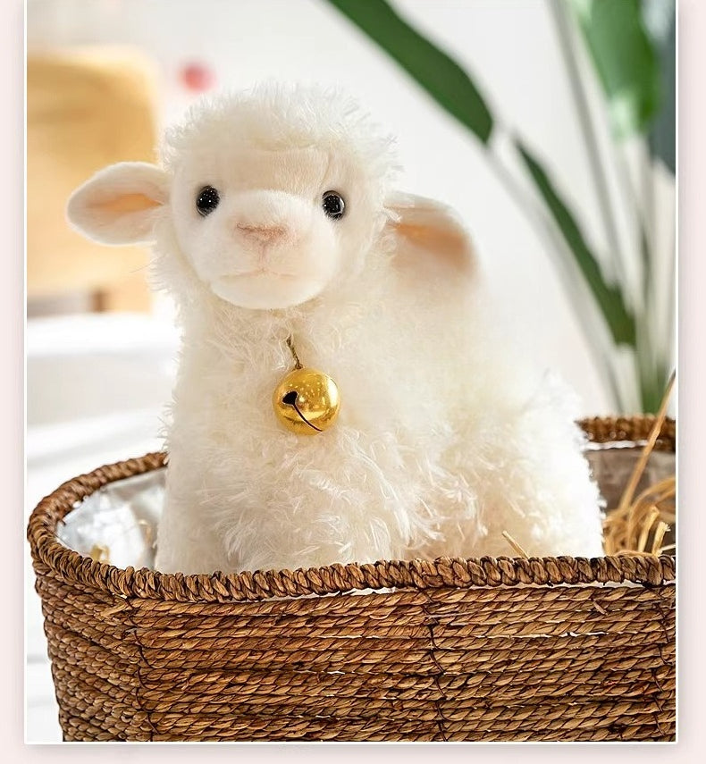 Plush Little Lamb Doll with Bell