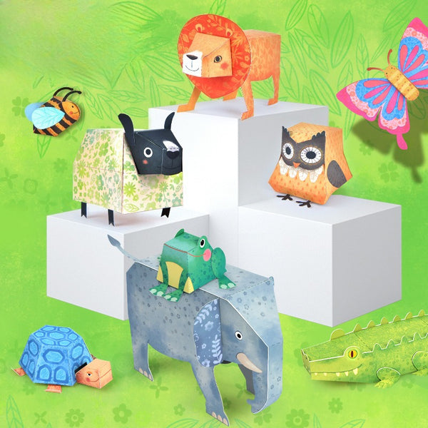 3D Paper Animal Craft Kit – Cut, Fold & Create