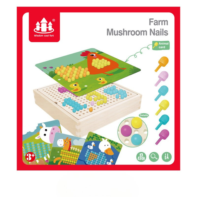 Creative Wooden Mosaic Pegboard & Puzzle Kit