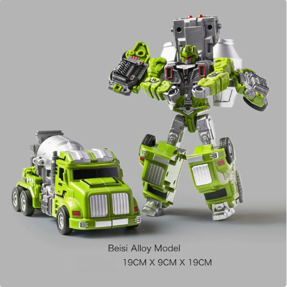 2-in-1 Construction Mixer Truck Transforming Robot