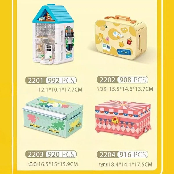 Portable Suitcase Miniature Room Building Kit