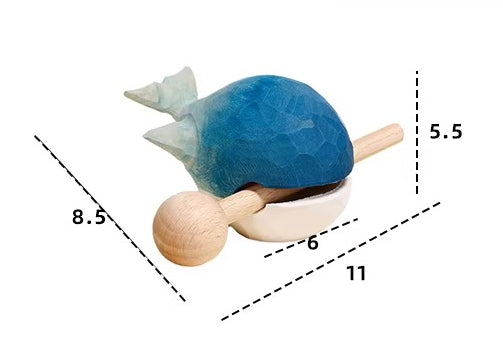 Carved Wooden Fish Desk Ornament