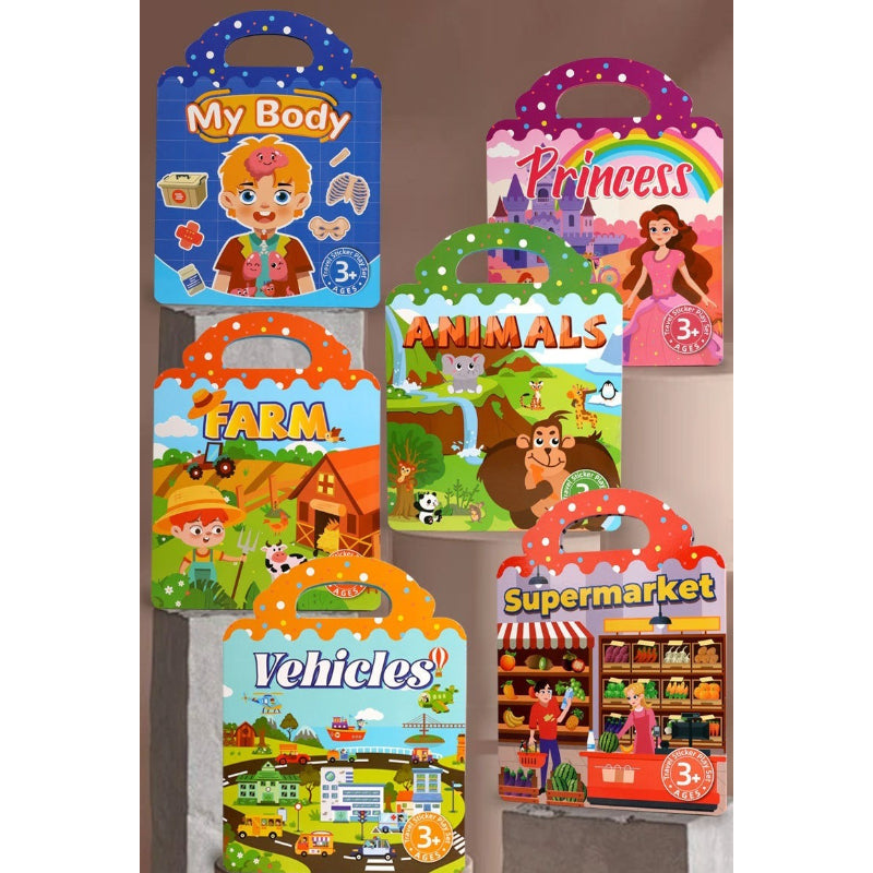 Reusable Travel Sticker Book Activity Kit