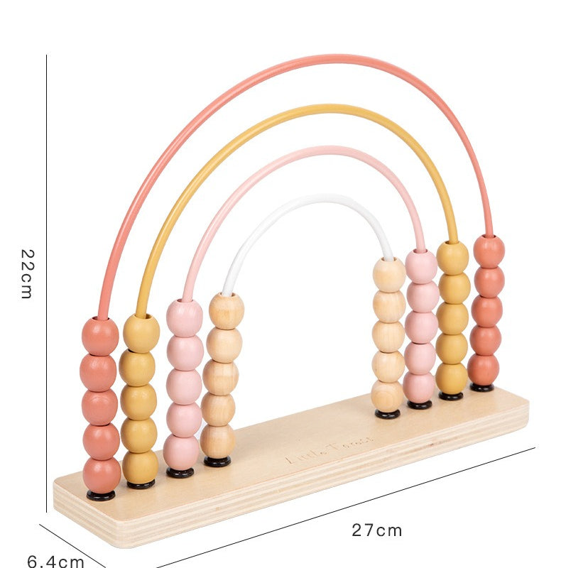 Wooden Rainbow Abacus & Counting Toy