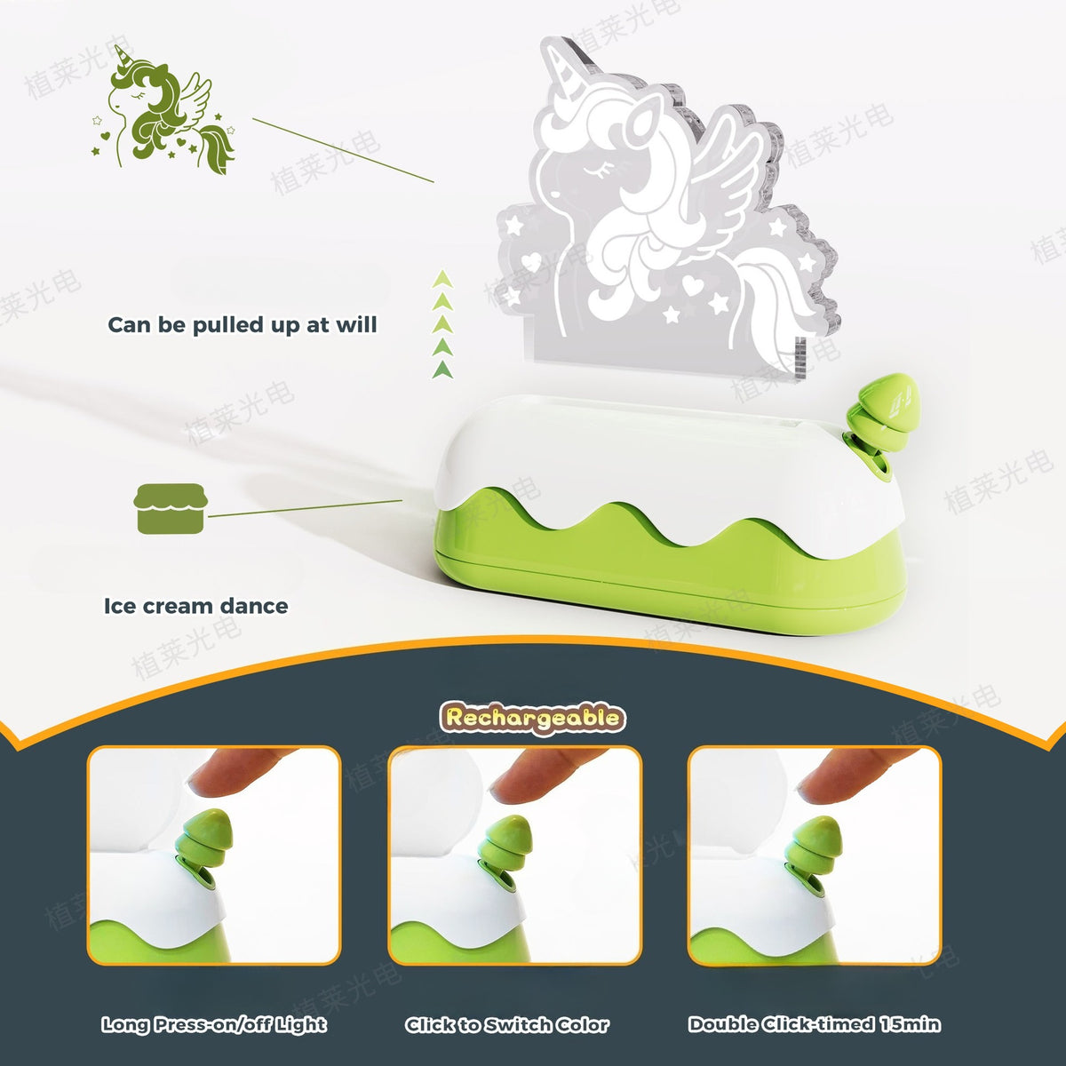 The Rainbow Unicorn LED Night Light for Kids