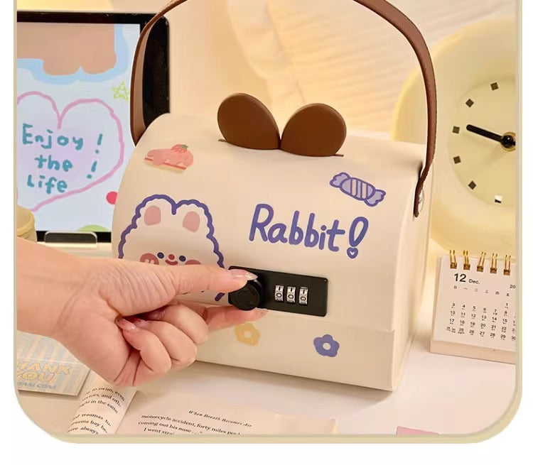 Bunny Password Piggy Bank Safe