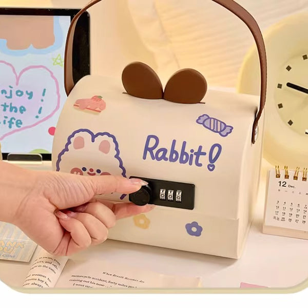 Bunny Password Piggy Bank Safe