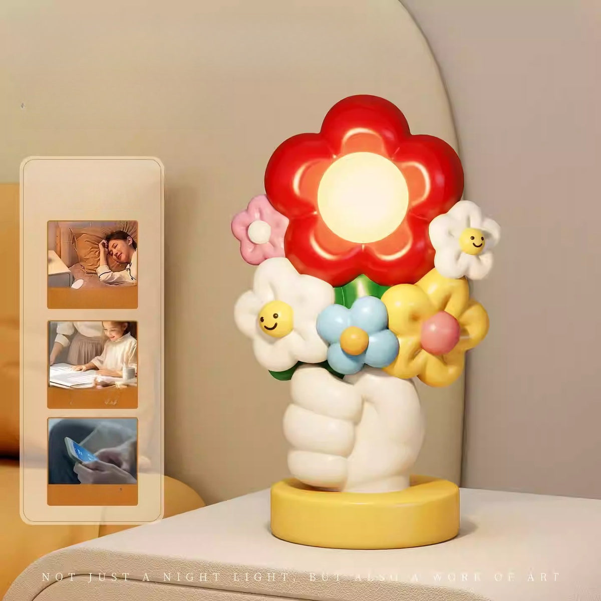Holding Flowers Figurine Night Light