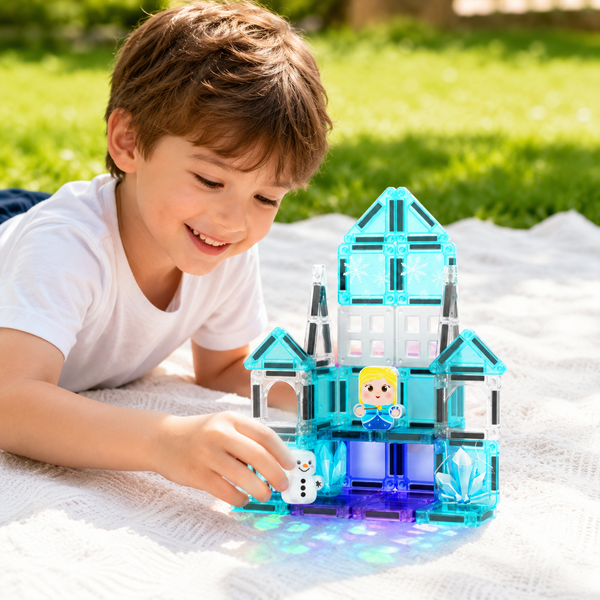Portable Magnetic Building Tiles for Creative Play