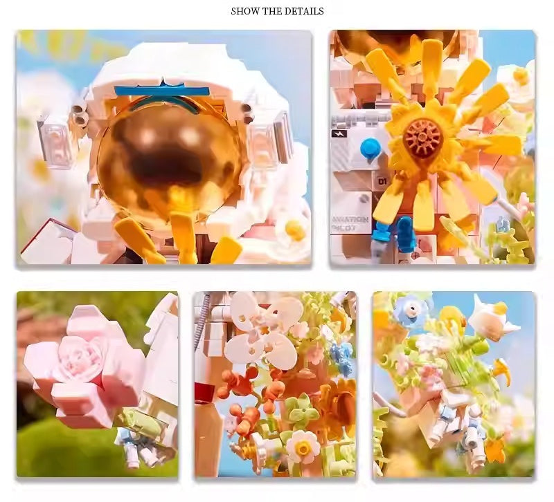 Astronaut Botanical Building Block Ornament