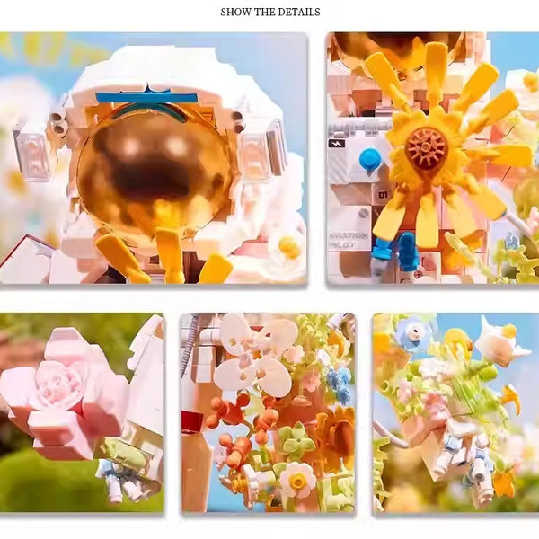 Astronaut Botanical Building Block Ornament