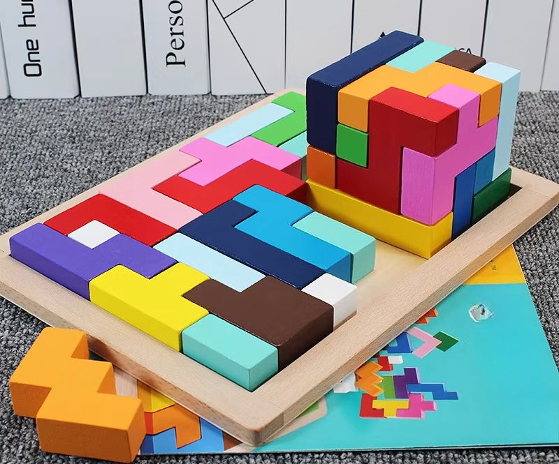 Wooden Geometric Block Puzzle