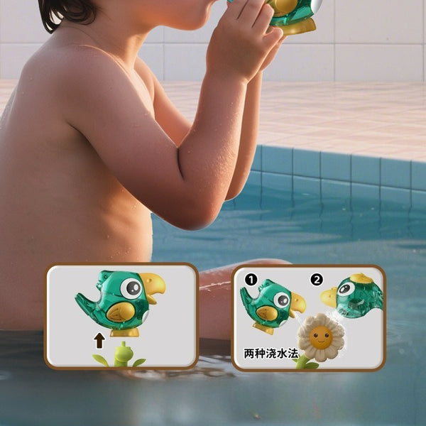 Rotating Chick Bath Toy with Suction Cups