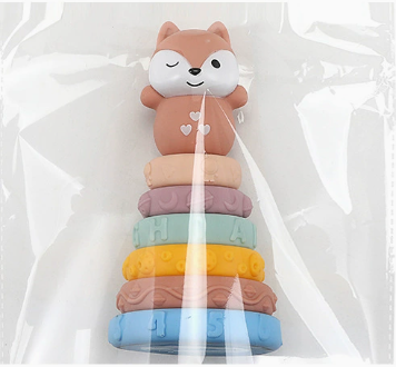 Soft Silicone Stacking Rings Learning Toy for Babies & Toddlers