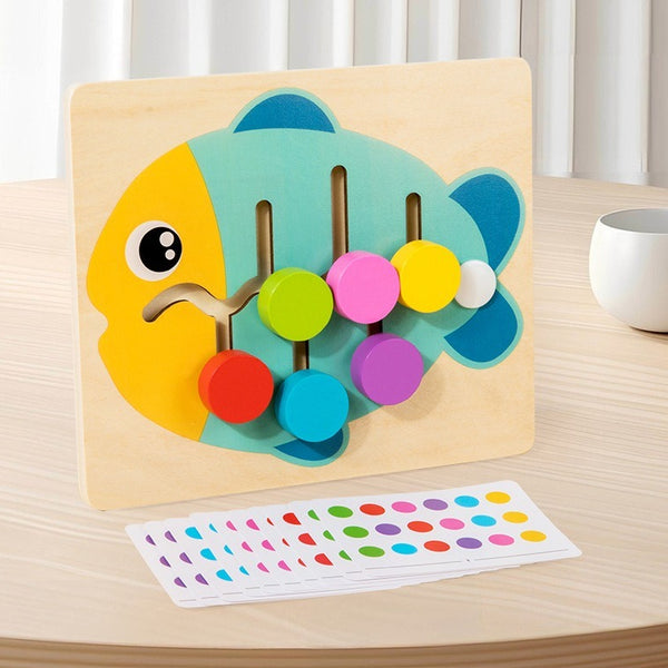 Wooden Animal Shape Color Logic Game
