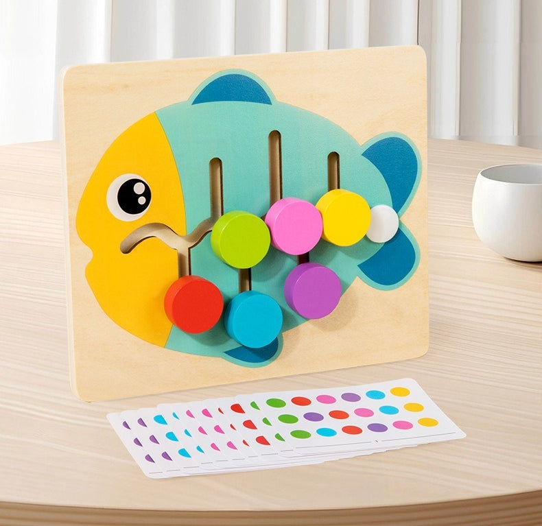 Wooden Animal Shape Color Logic Game