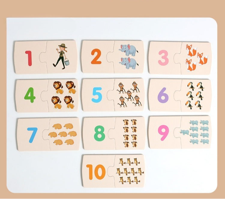 Number & Quantity Matching Wooden Puzzle Game