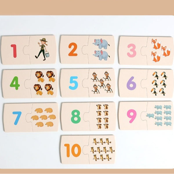 Number & Quantity Matching Wooden Puzzle Game